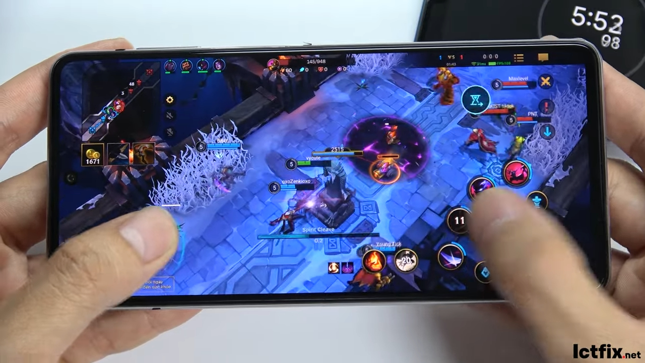 Samsung Galaxy M54 League of Legends Mobile Wild Rift Gaming test 