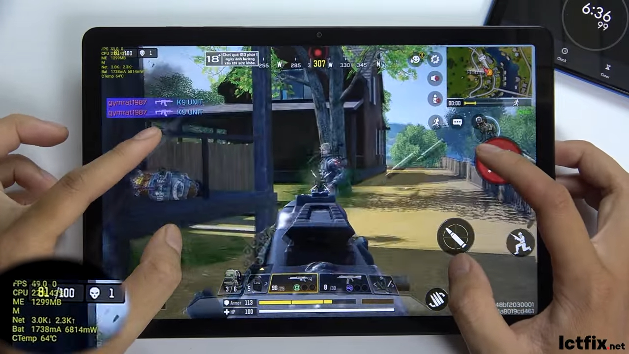 Samsung Galaxy Tab A9+ Call of Duty Mobile Gaming test 