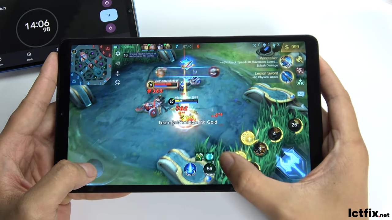 Samsung Galaxy Tab A9 Mobile Legends Gaming test
