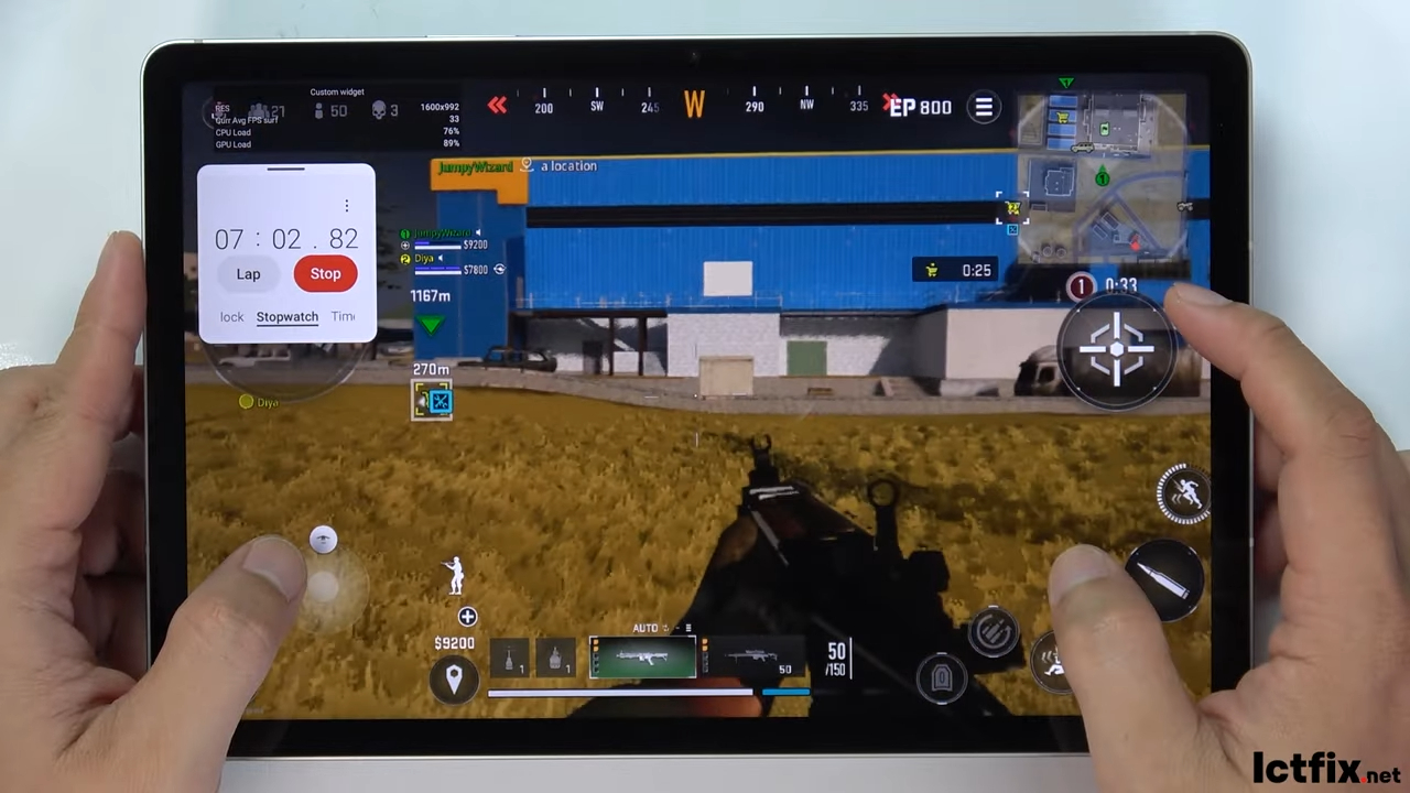 Samsung Galaxy Tab S9 FE Call of Duty Warzone Mobile Gaming test