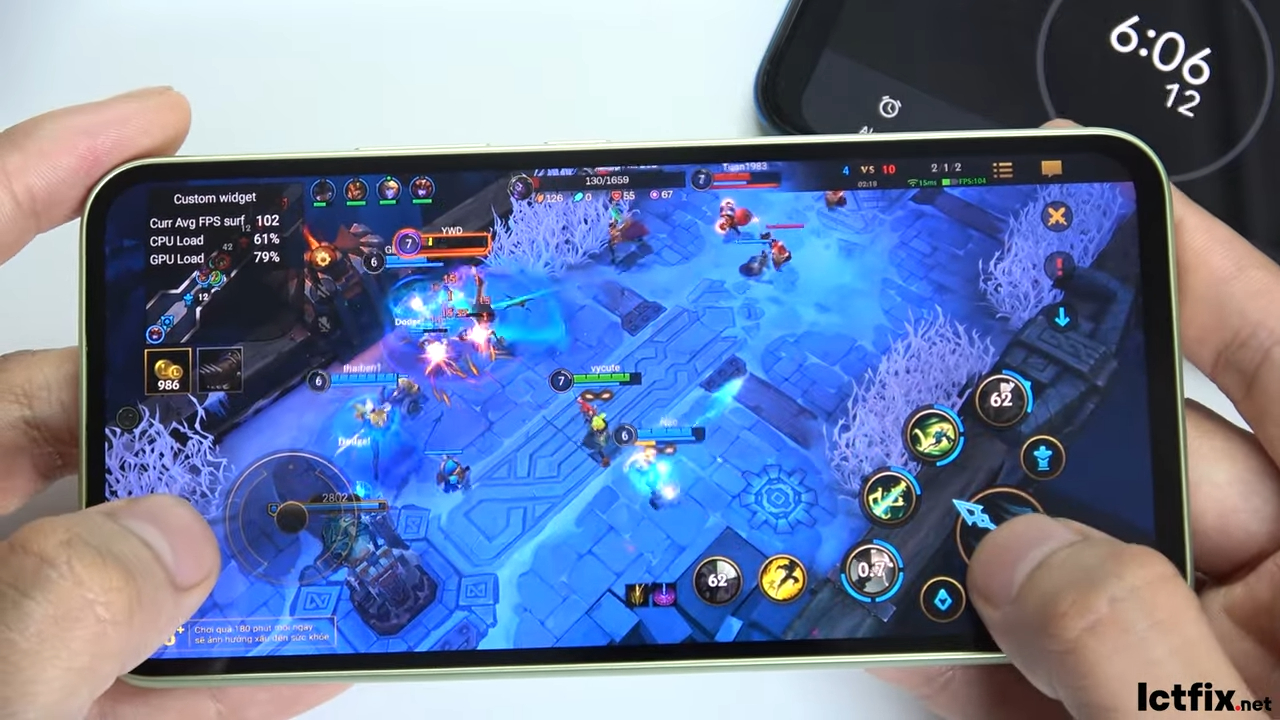 Samsung Galaxy A54 League of Legends Mobile Wild Rift Gaming test 