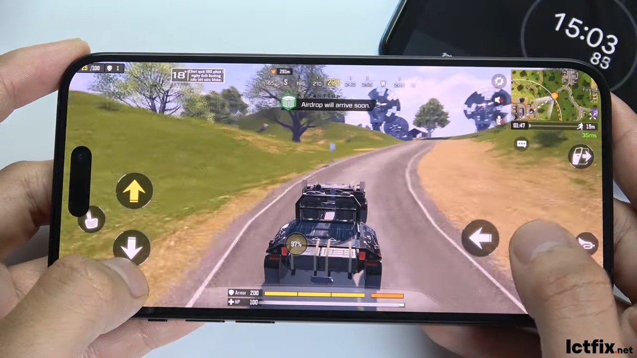 iPhone 15 Plus Call of Duty Gaming test