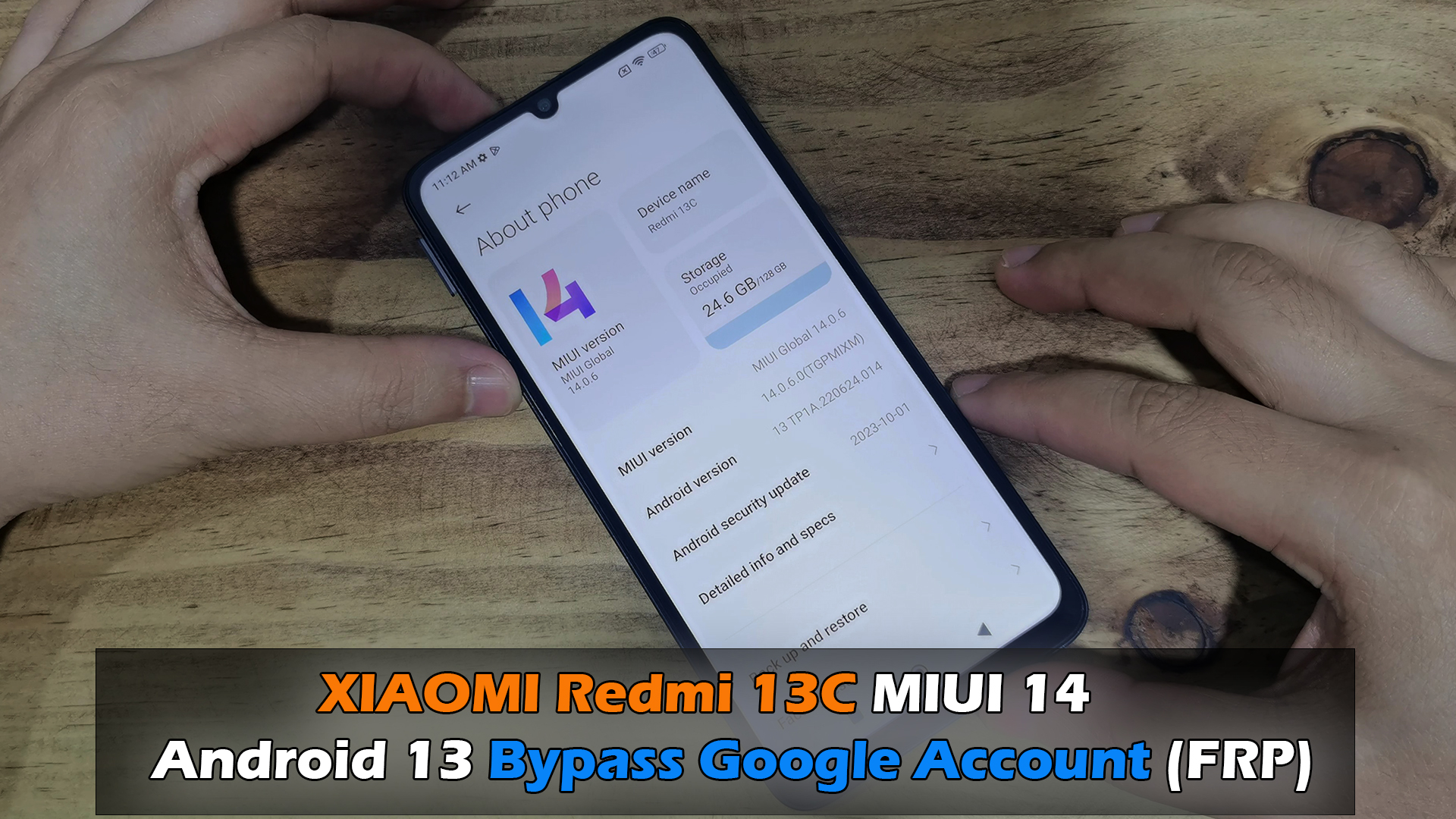 XIAOMI Redmi 13C MIUI 14 - Android 13 Bypass Google Account (FRP) - ICTfix