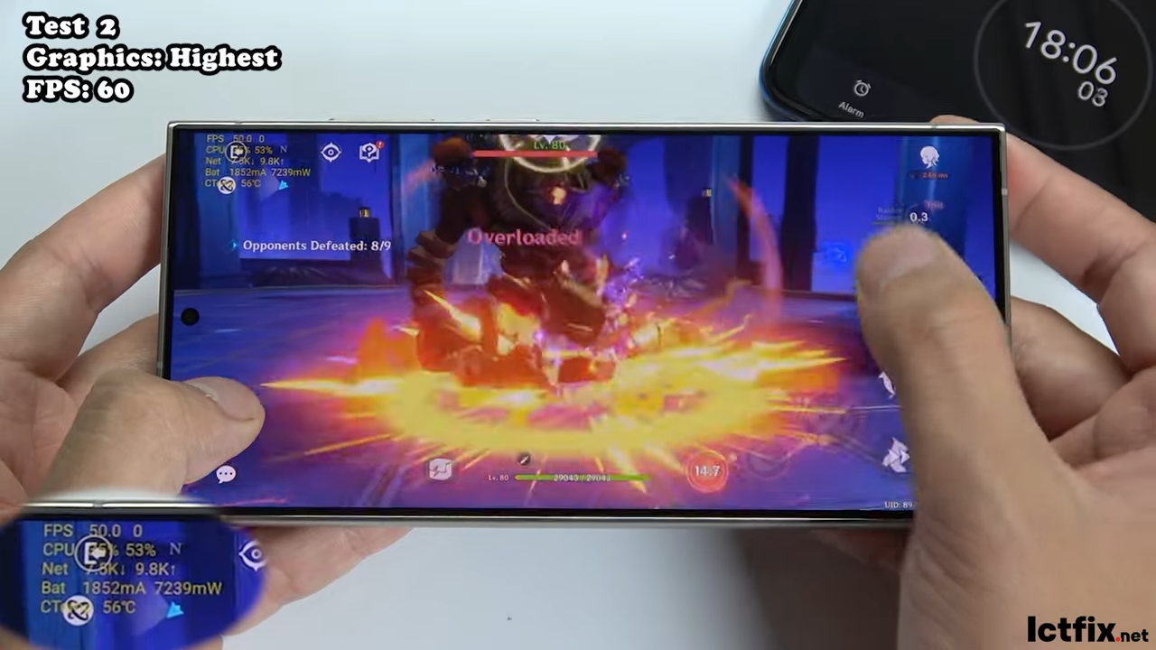 Samsung Galaxy S24 Ultra Genshin Impact Gaming test