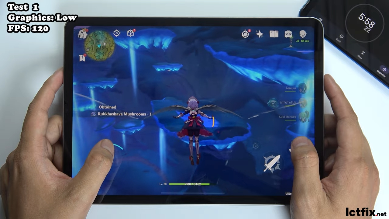  iPad Pro M2 Genshin Impact Gaming Test Update 2024 | Apple M2, 120Hz Display