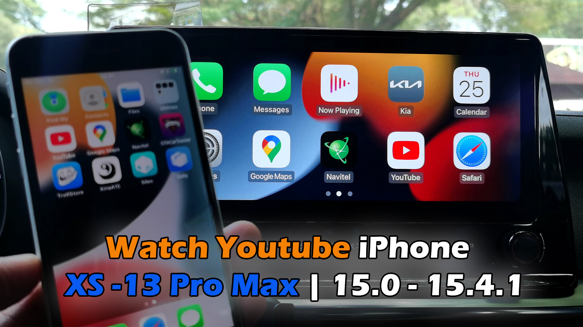 Watch Youtube On Carplay iPhone XS -13 Pro Max | 15.0 - 15.4.1 Without PC -  ICTfix