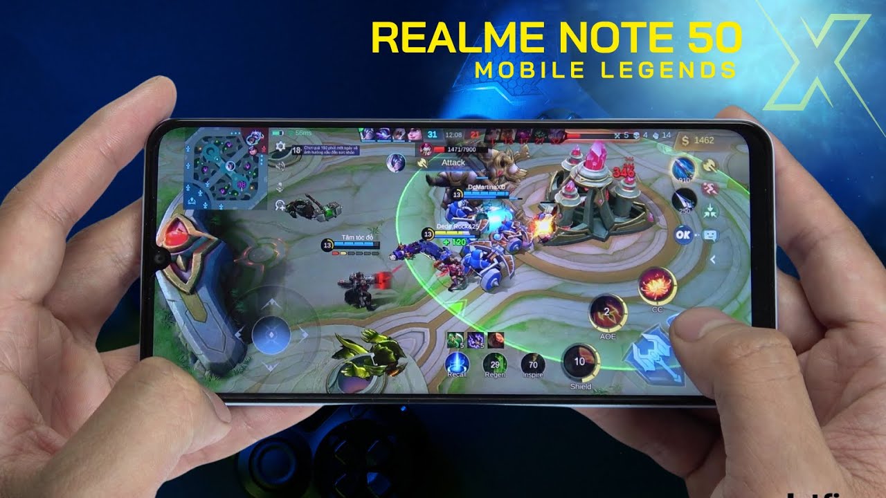 Realme Note 50 Mobile Legends Gaming test 