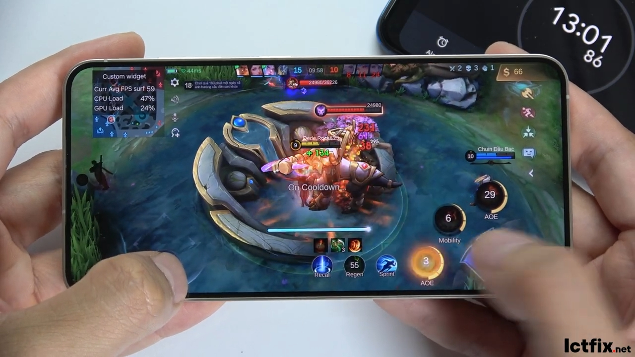 Samsung Galaxy S24 Mobile Legends Gaming test