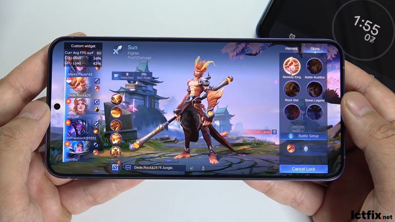 Samsung Galaxy S24 Plus Mobile Legends Gaming test 