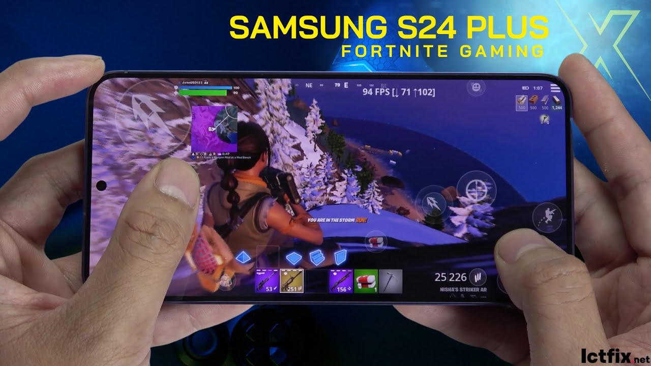Samsung Galaxy S24 Plus Fortnite Gaming Test Exynos 2400 120Hz 2024 02 