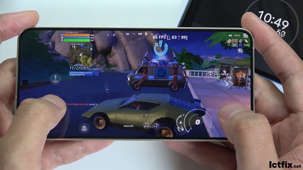 Samsung Galaxy S24 Fortnite Gaming test | Exynos 2400, 120Hz Display ...