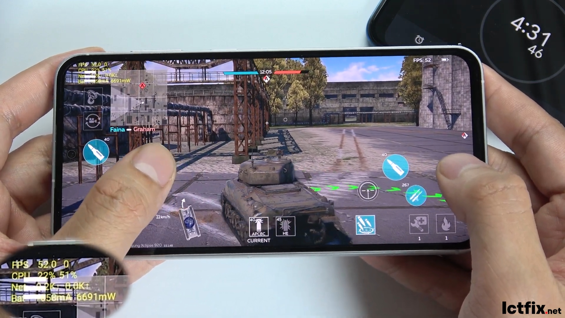 Samsung Galaxy S23 FE War Thunder Mobile Gaming test