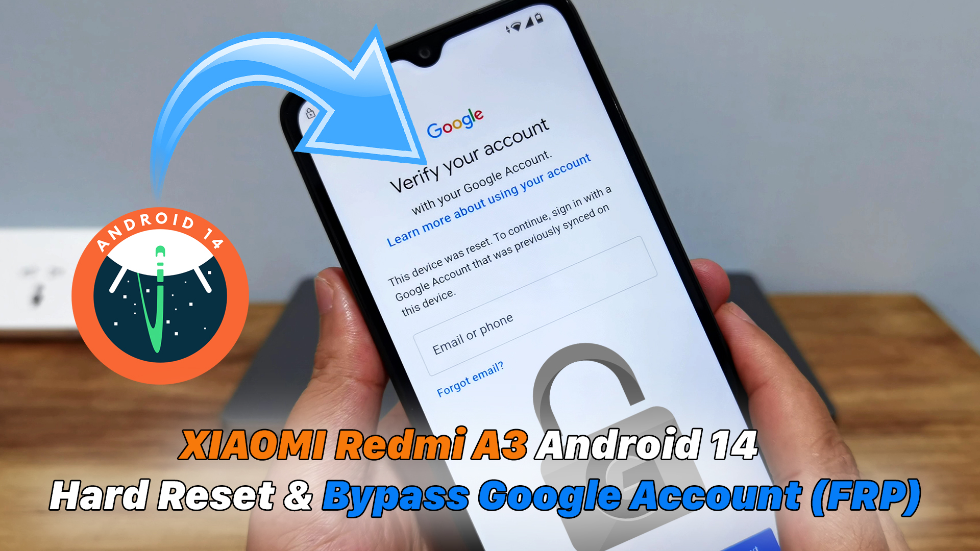 Xiaomi Redmi A3 Android 14 - Hard Reset & Bypass Google Account (FRP) Lock  - ICTfix