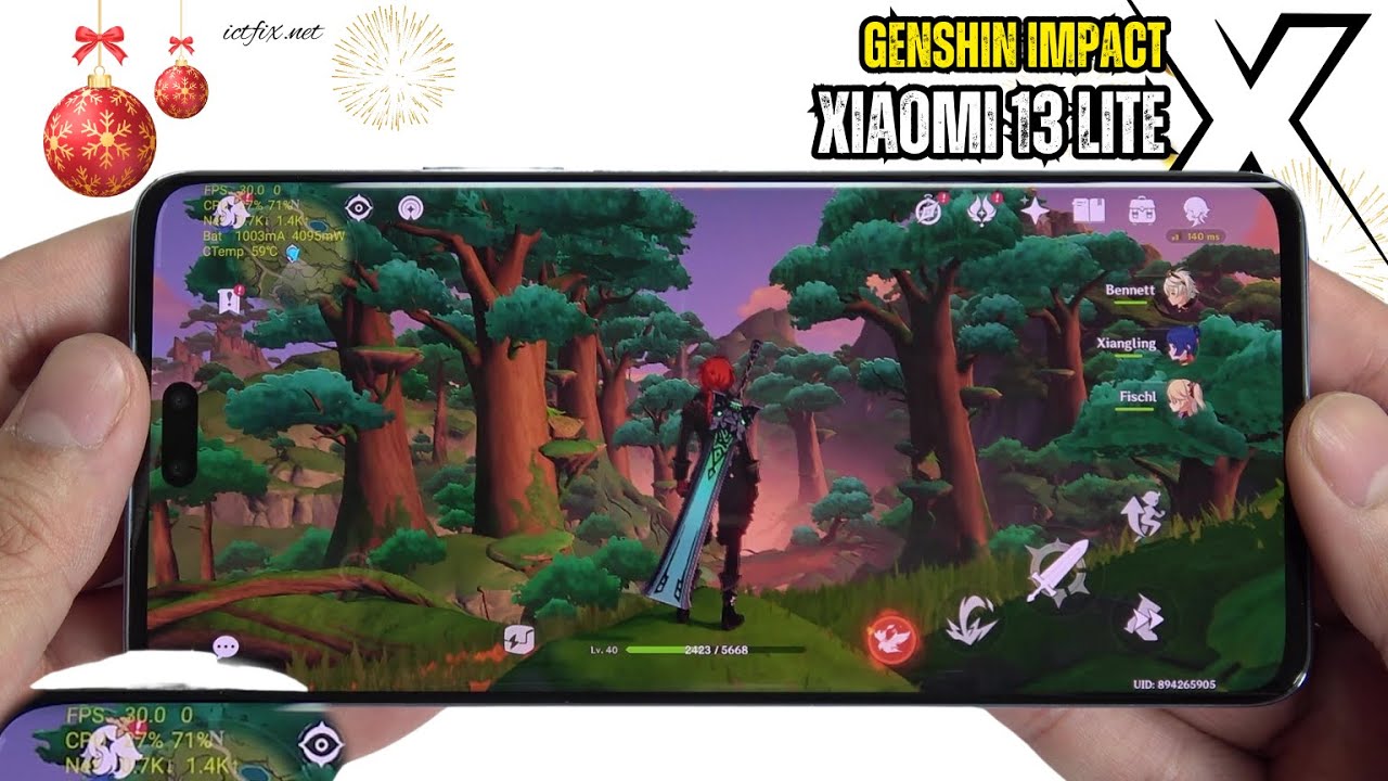 Xiaomi 13 Lite Genshin Impact Gaming test Update 2024 Snapdragon 7