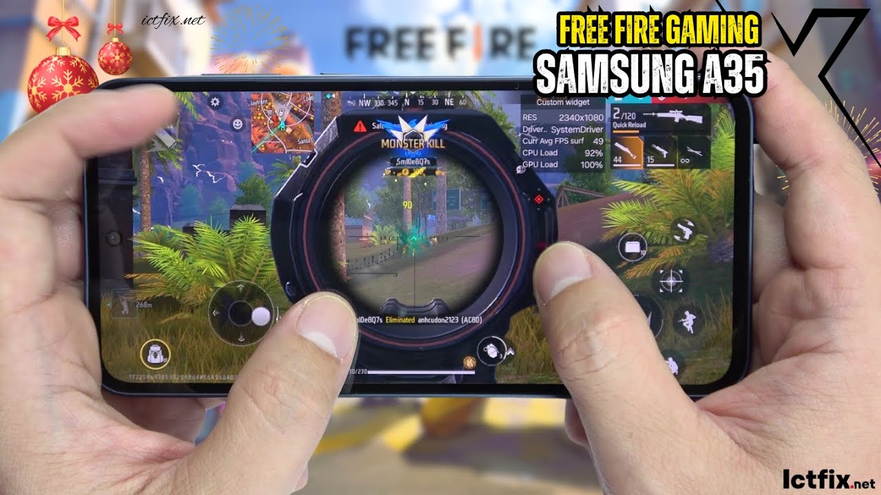 Samsung Galaxy A35 Free Fire Gaming test | Exynos 1380, 120Hz Display -  ICTfix