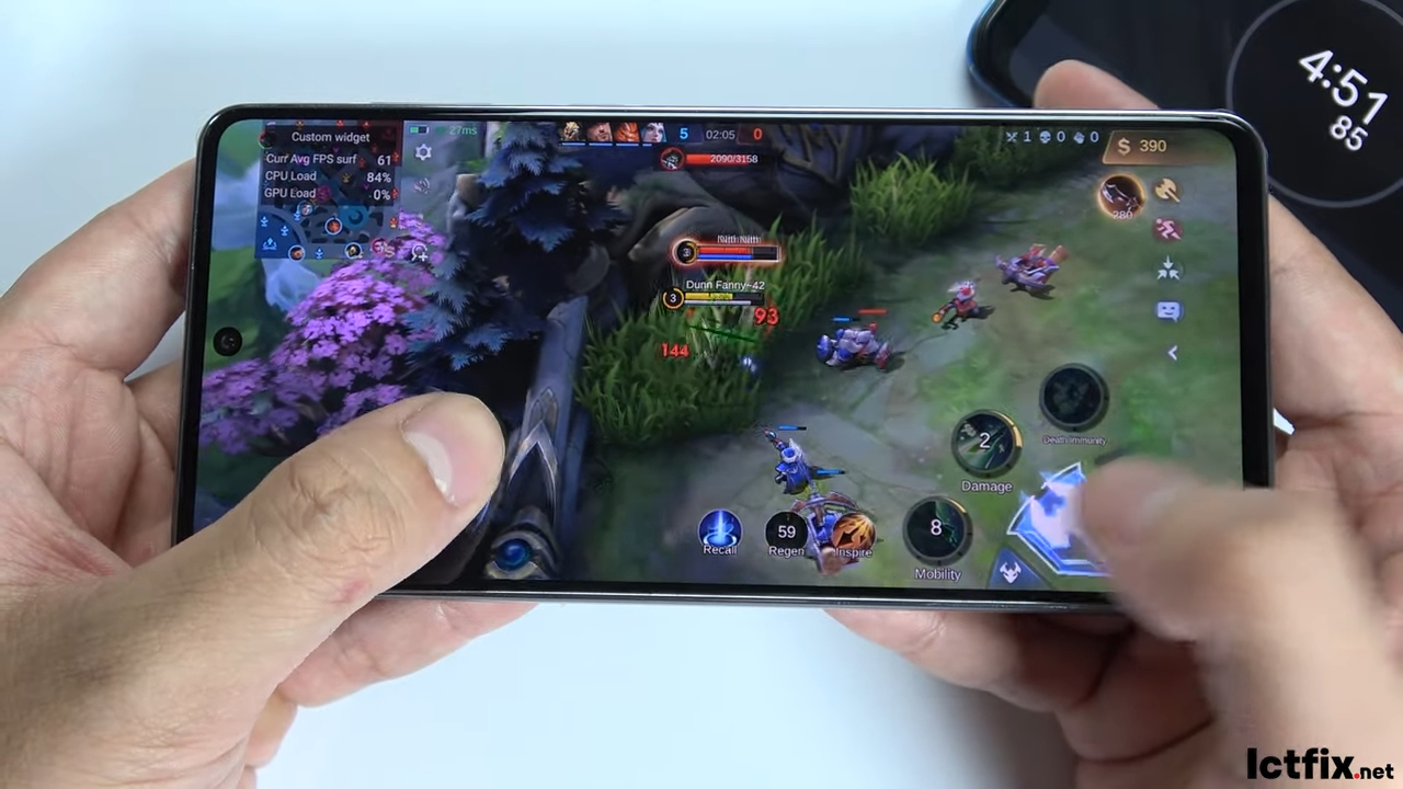 Samsung Galaxy A73 Mobile Legends Gaming test 