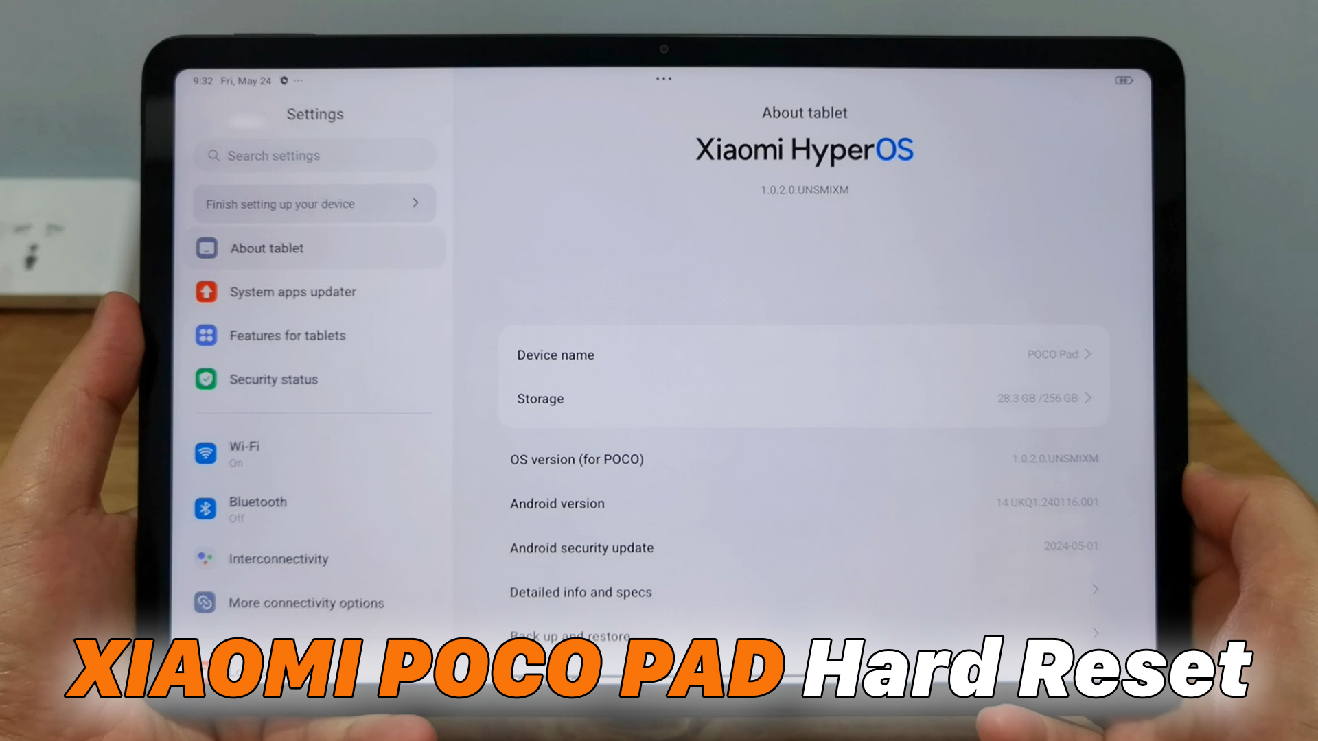 XIAOMI POCO PAD HyperOS - Hard Reset (Remove Lock Screen) - ICTfix