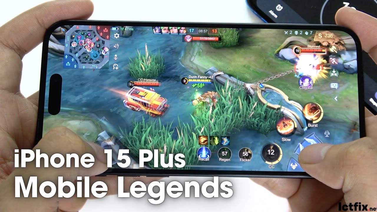 Mobile Legends Ios iPhone 15 Plus Mobile Legends Gaming test 2024 | Apple A16 - ICTfix