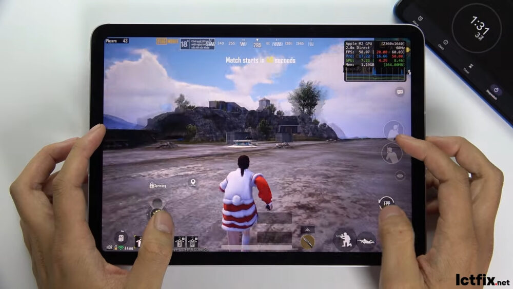 iPad Air 6 PUBG Mobile Gaming test | Apple M2 - ICTfix