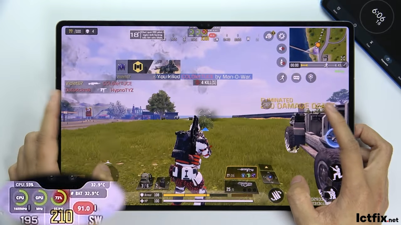 Samsung Tab S10 Ultra Call of Duty Mobile Gaming test 