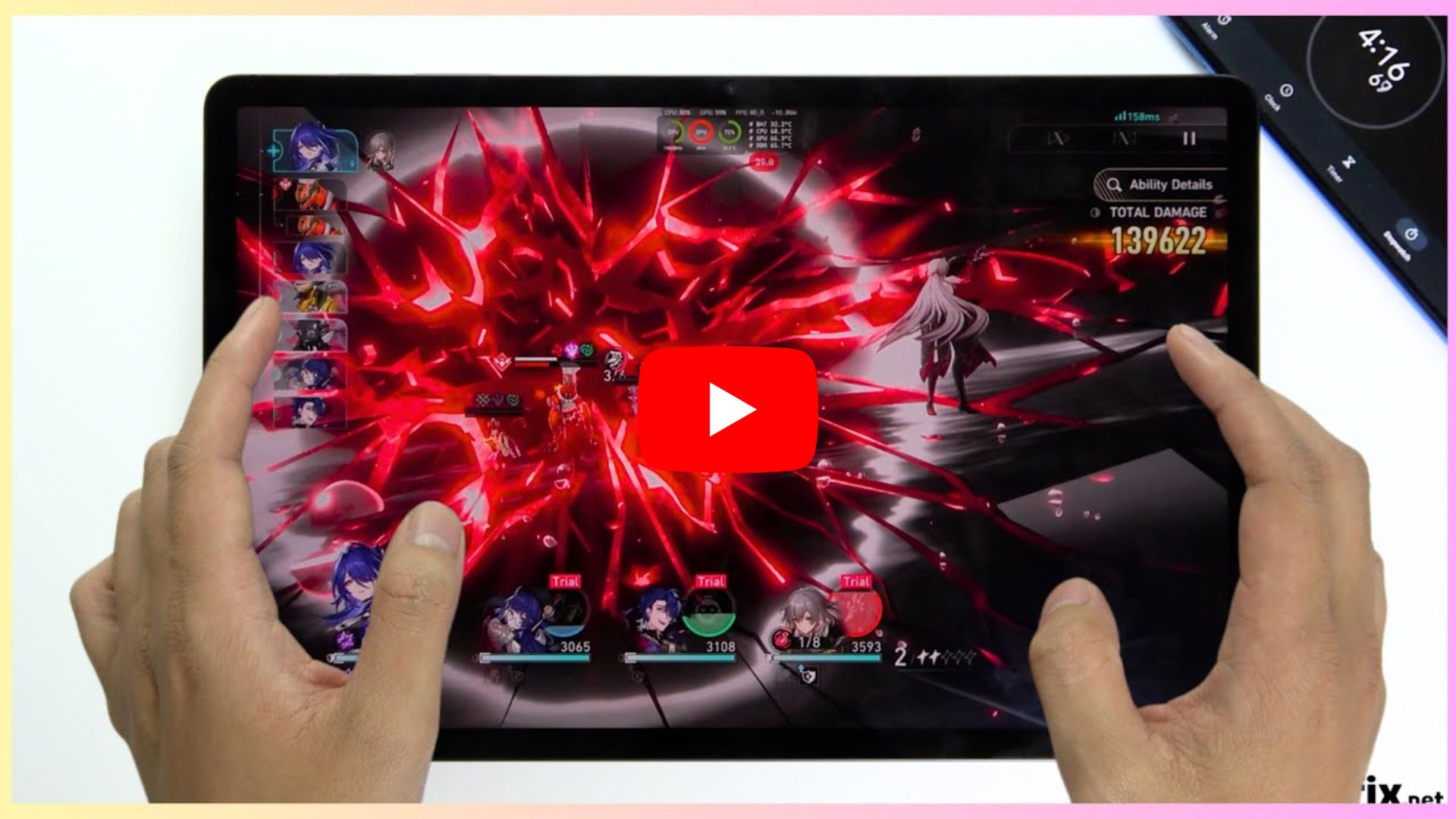 Samsung Tab S8 Plus Honkai Star Rail Gaming test