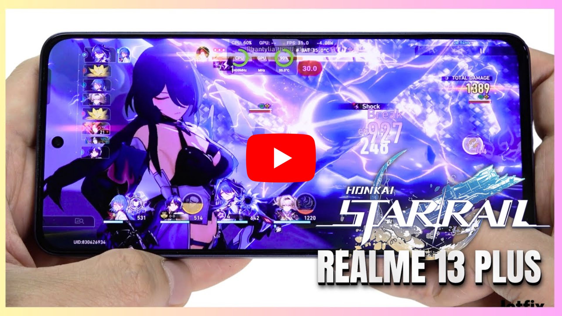 Realme 13 Plus Honkai Star Rail Gaming test