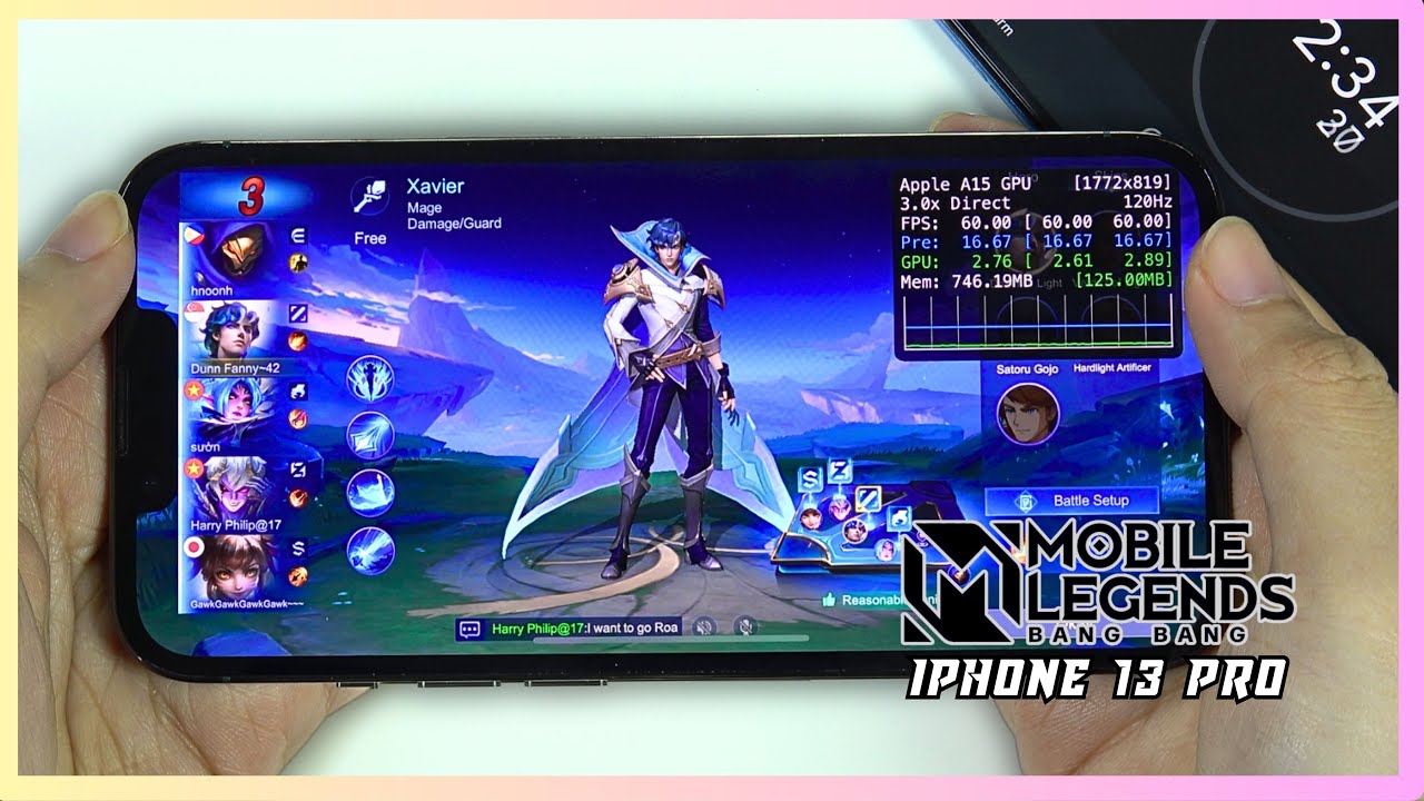 Mobile Legends Ios iPhone 13 Pro Mobile Legends Gaming test MLBB Update | Apple A15 Bionic ...