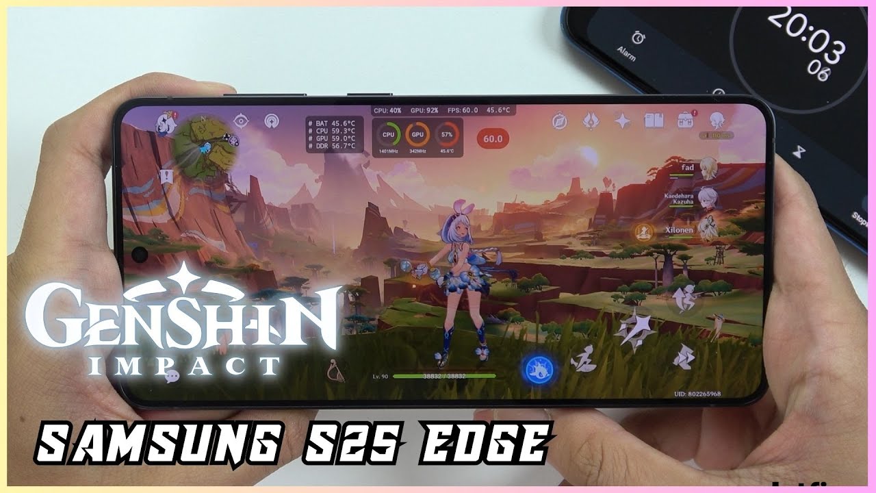 Samsung Galaxy S25 Edge Genshin Impact Gaming test | Snapdragon 8 Elite ...