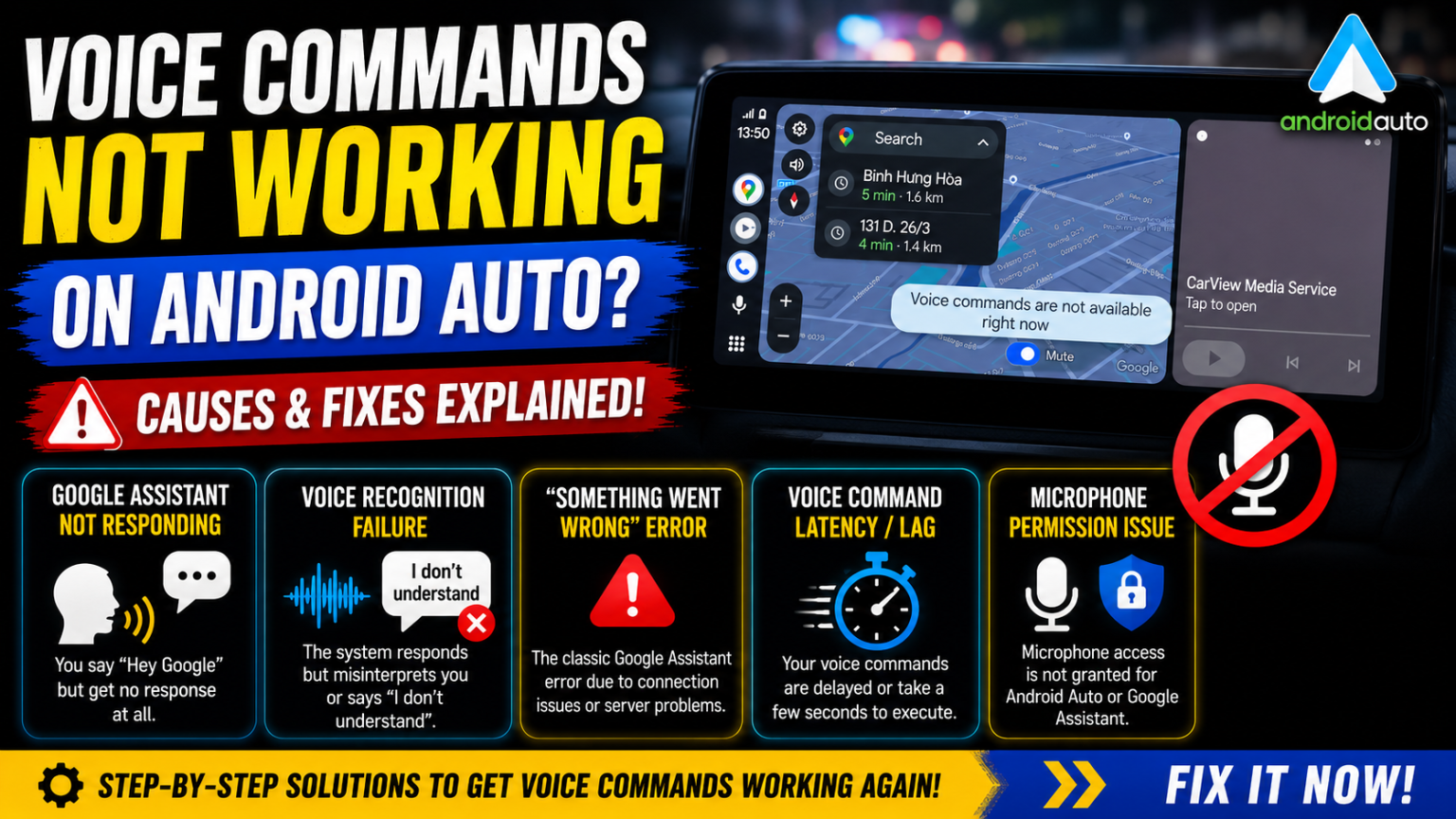 How to Fix Android Auto Voice Commands Not Working - ICTfix