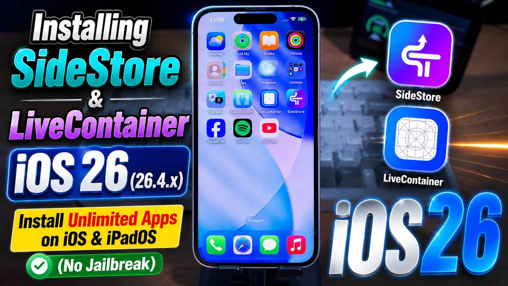 Installing SideStore & LiveContainer iOS 26.4.x Install Unlimited Apps ...